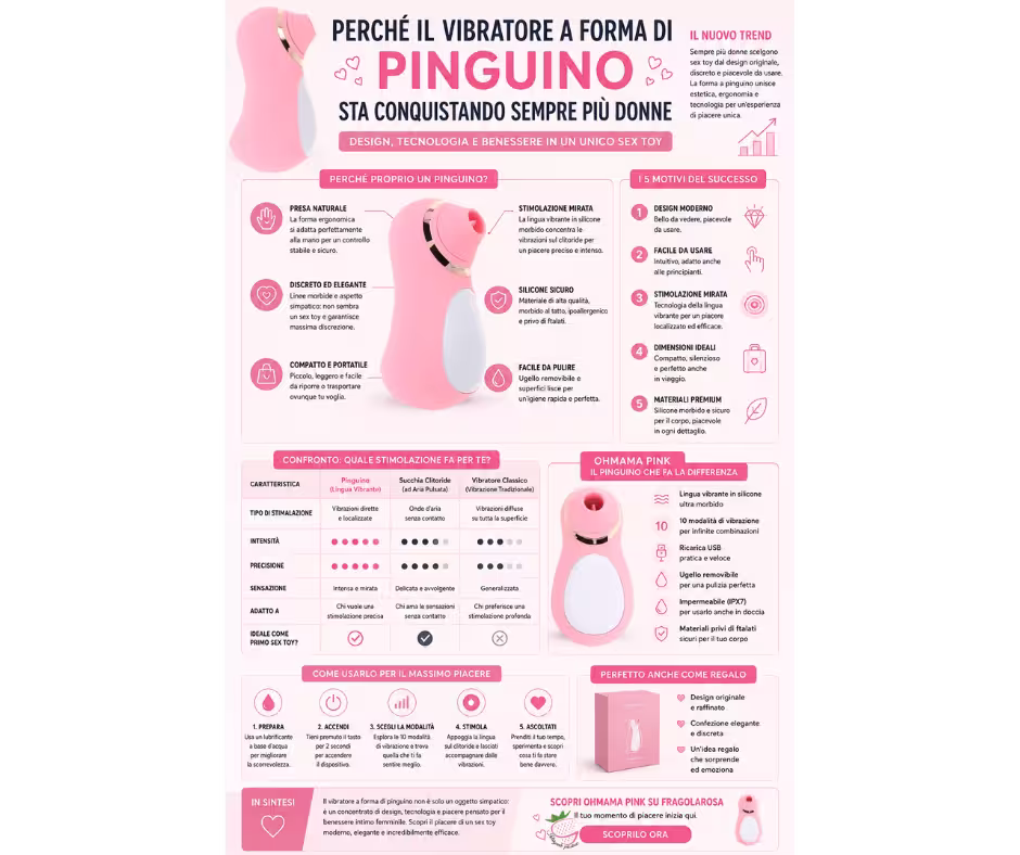 sex toy pinguino vibratore a forma di pinguino